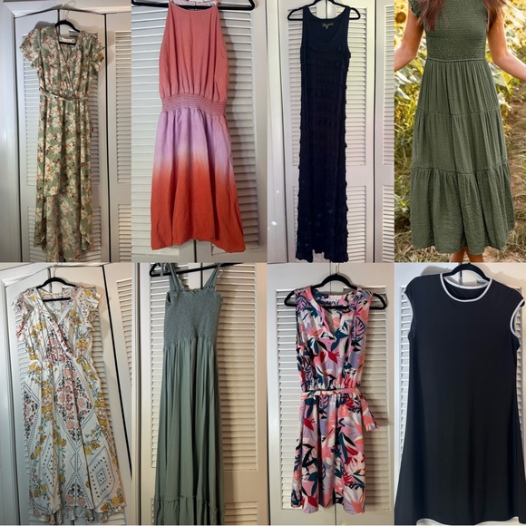 Boutique Bundle Dresses & Skirts - 8 pc Boutique Summer Dress Bundle M - Maxi, Midi, Vacation, Teacher Wardrobe